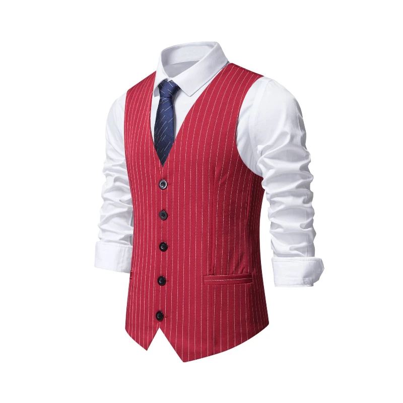 Khaki Formal Wear Men - 2026 남성용 새로운 레드 스트라이프 정장