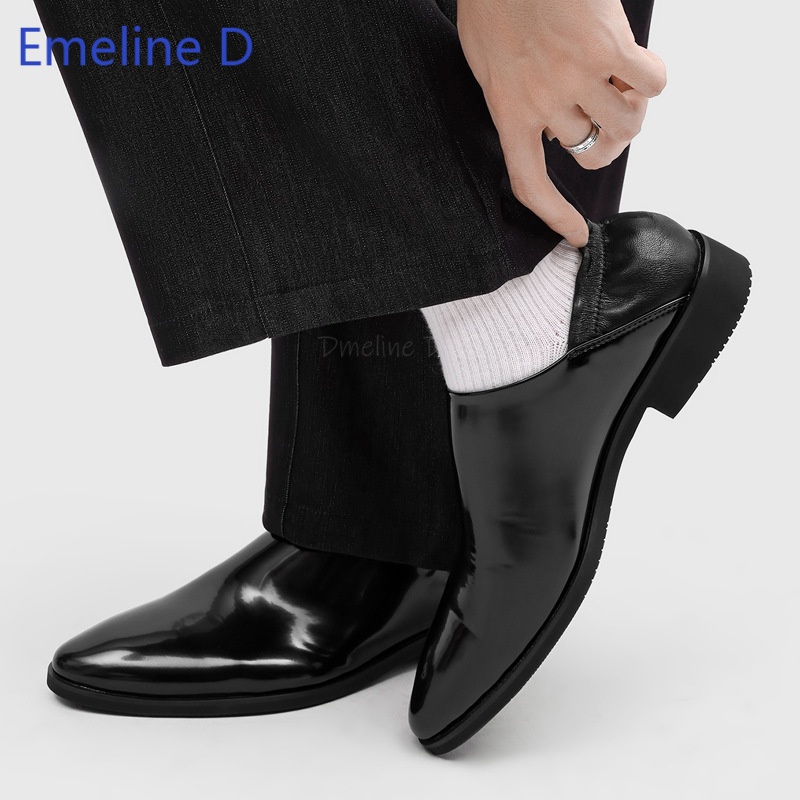 Men'S Urban Formal Wear - 남성용 광택 있는 페이턴트 가죽 로퍼,