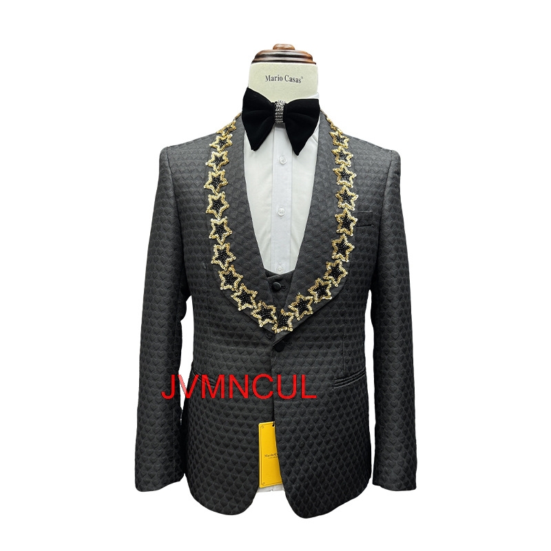 Men'S Formal Wear For Reception - 남성용 3피스 슬림핏 정장 세트 (웨딩,