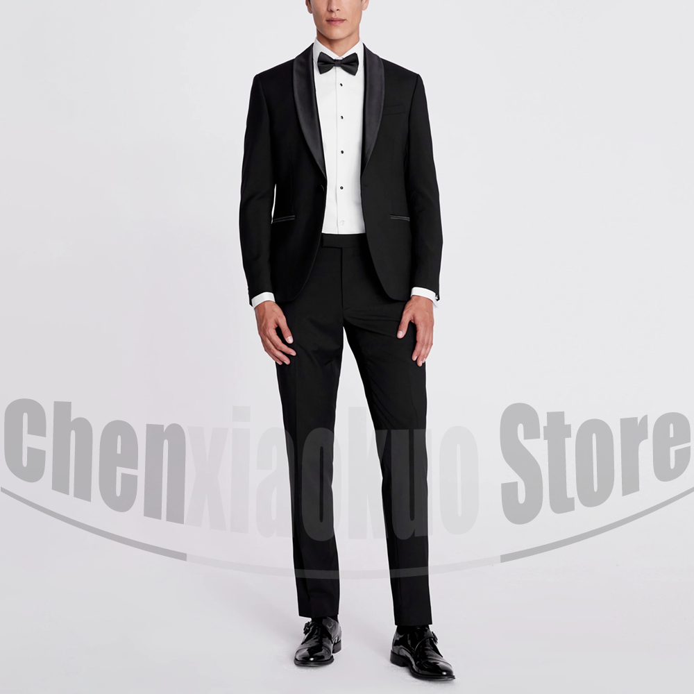 Men Formal Wear 2025 - 블랙 남성 정장 2 피스 패션