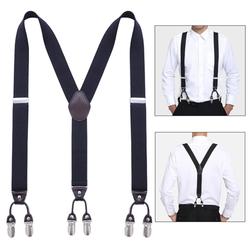 Suspender Clip Formal - 남성용 빈티지 멜빵 웨딩 파티 공식