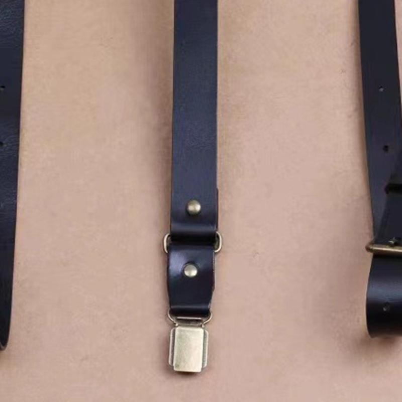 Suspender Clip Formal - 39BD 조정 가능한 PU 가죽 서스펜더