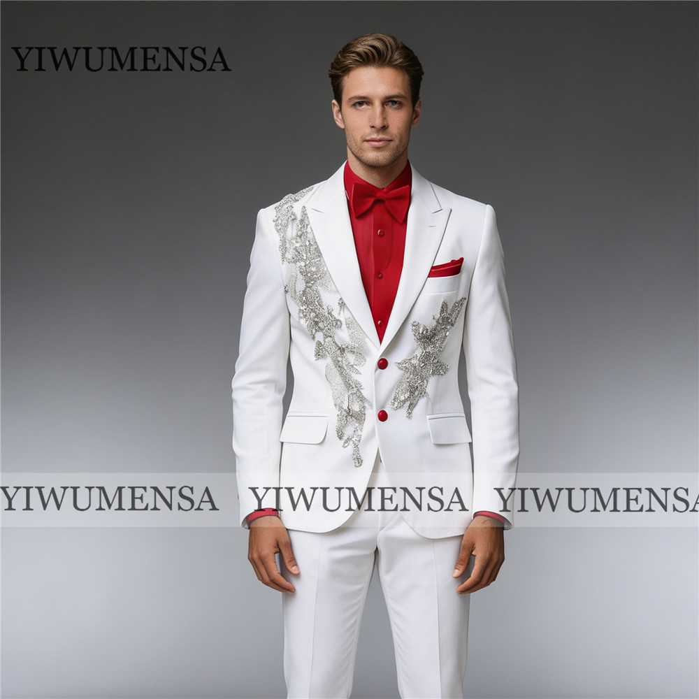 Men'S Formal Wear Attire - 결혼식을 위한 고급 남성 정장, 반짝이는