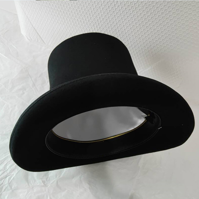 Victorian Men'S Formal Wear - 블랙 25cm 울 펠트 하이탑 햇