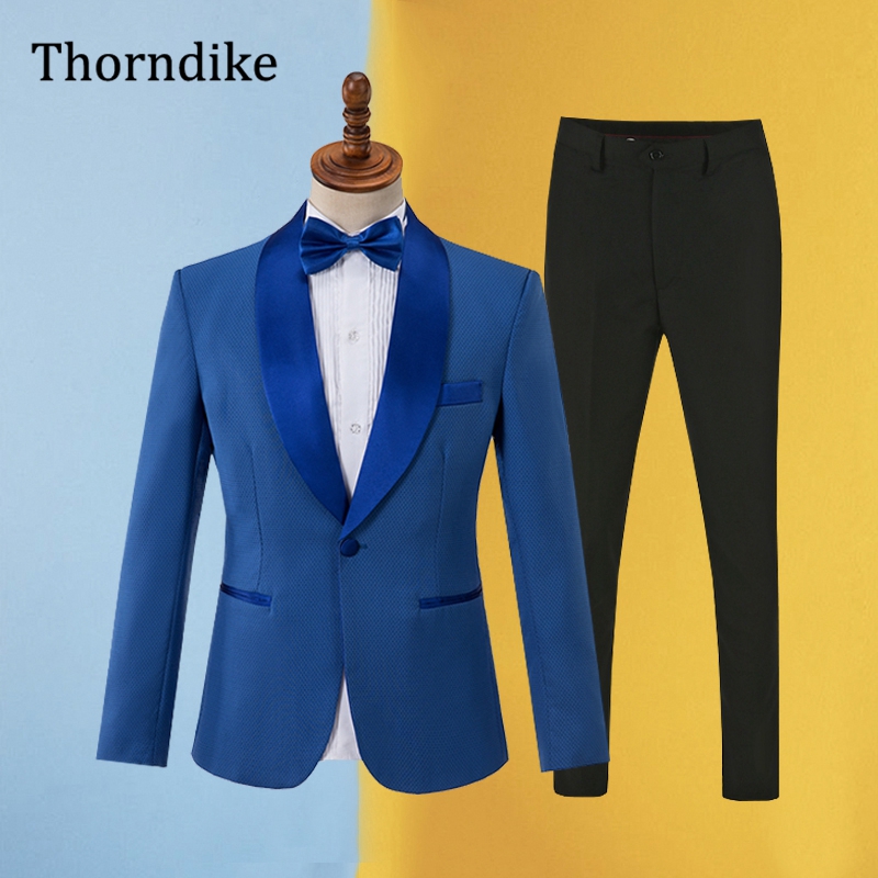 Men Formal Wear 2025 - Gwenhwyfar 남성용 블루 세트, 맞춤 제작