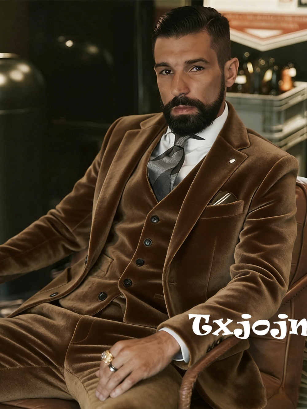 Formal Wear For Men In Wedding - 남성 벨벳 정장 3피스 댄스 파티복