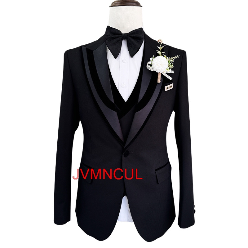 Men'S Formal Wear For Reception - 남성용 3피스 슬림핏 정장 세트 (웨딩,