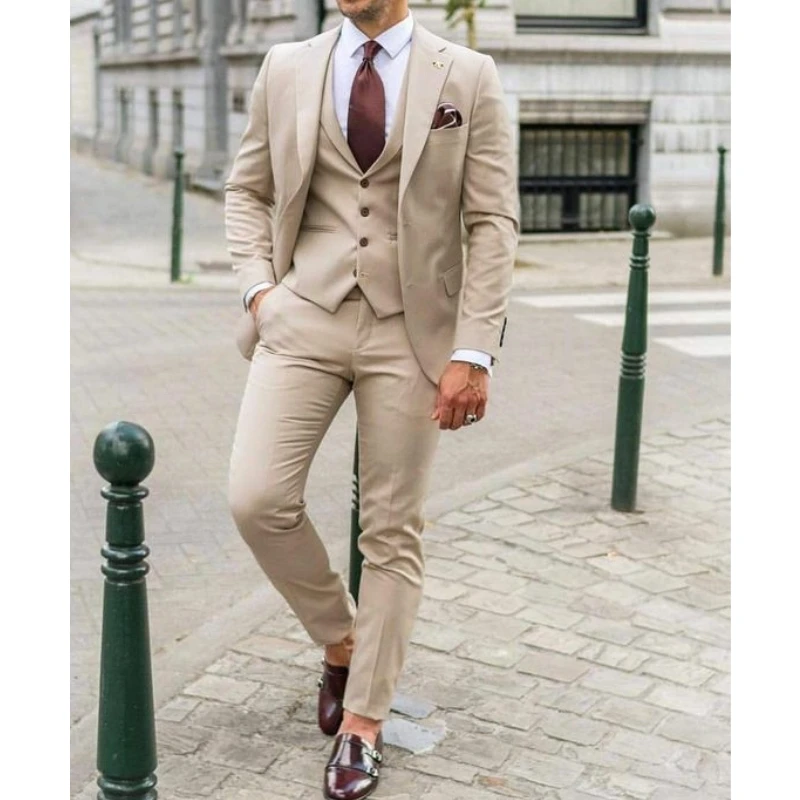 Men'S Formal Dinner Wear - 노치 라펠 남성 정장 슬림핏 비즈니스