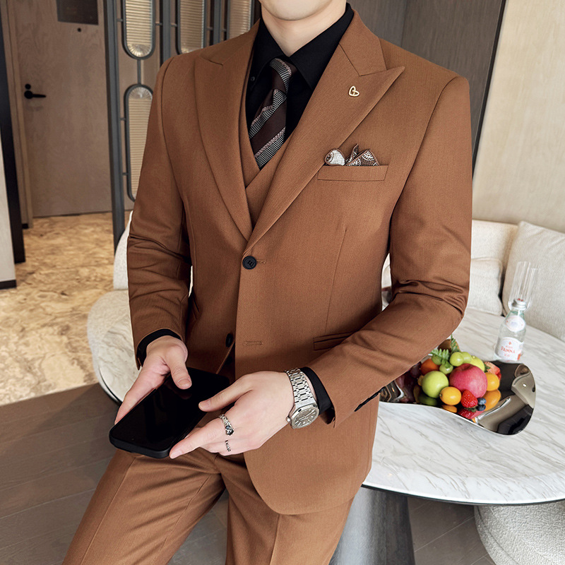 화이트 남성 정장 3피스 슬림핏 피크 라펠 포멀 웨딩  - Men'S Formal Dinner Wear 리뷰 및 가격