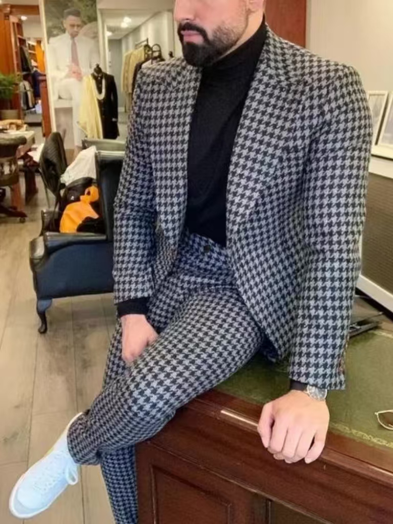 하운드투스 빈티지 남성 정장 피크 라펠 투피스 블레이저 - Formal Wear For Men In Wedding 리뷰 및 가격