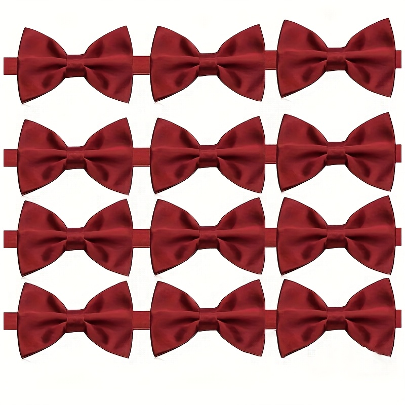 8개/12개입 남성용 버건디색 미리 묶인 조절 가능한  - Men'S Formal Wear Bow Ties 리뷰 및 가격