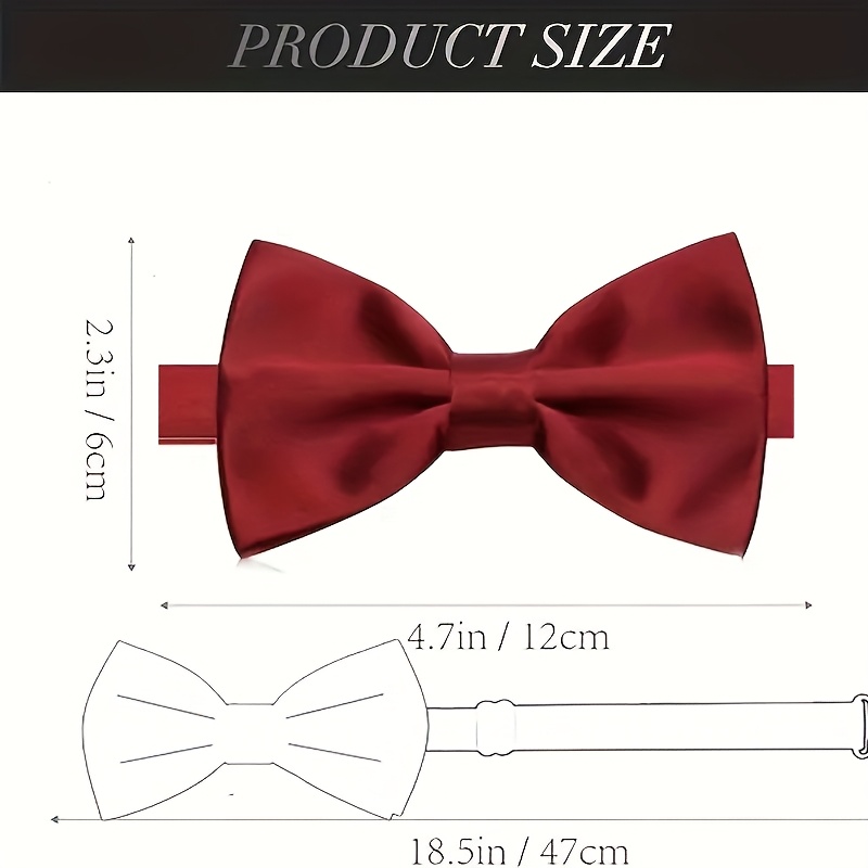8개/12개입 남성용 버건디색 미리 묶인 조절 가능한  - Men'S Formal Wear Bow Ties 리뷰 및 가격