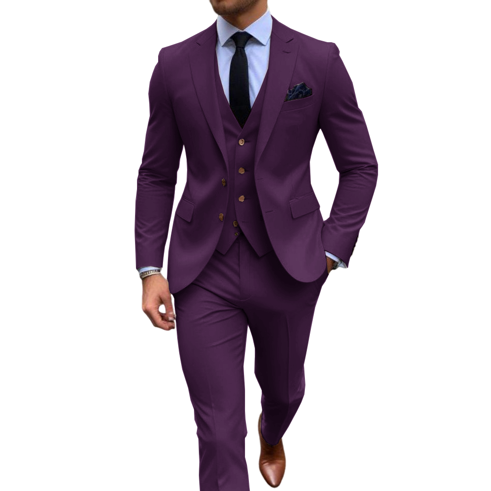 핑크 3피스 남성 웨딩 수트 - 클래식 정장 - 비즈니 - Men'S Formal Wear Attire 리뷰 및 가격