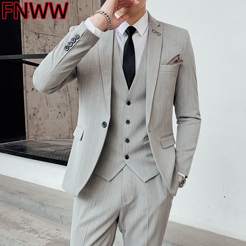 남성 한국 스타일 3피스 체크 정장 웨딩 신랑 들러리  - Men'S Urban Formal Wear 리뷰 및 가격