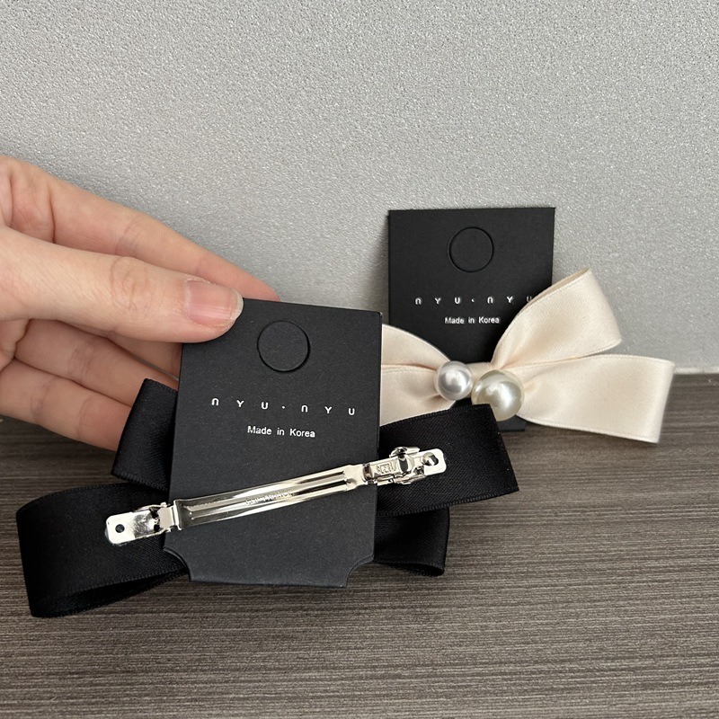 여성용 헤어 클립 머리핀, 여성용 머리띠, 비드 장식, - Satin Bow Tie 리뷰 및 가격