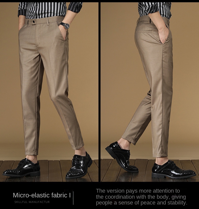 남성용 여름 정장 바지, 레드 블랙 카키 플랫, 포멀  - Khaki Formal Wear Men 리뷰 및 가격