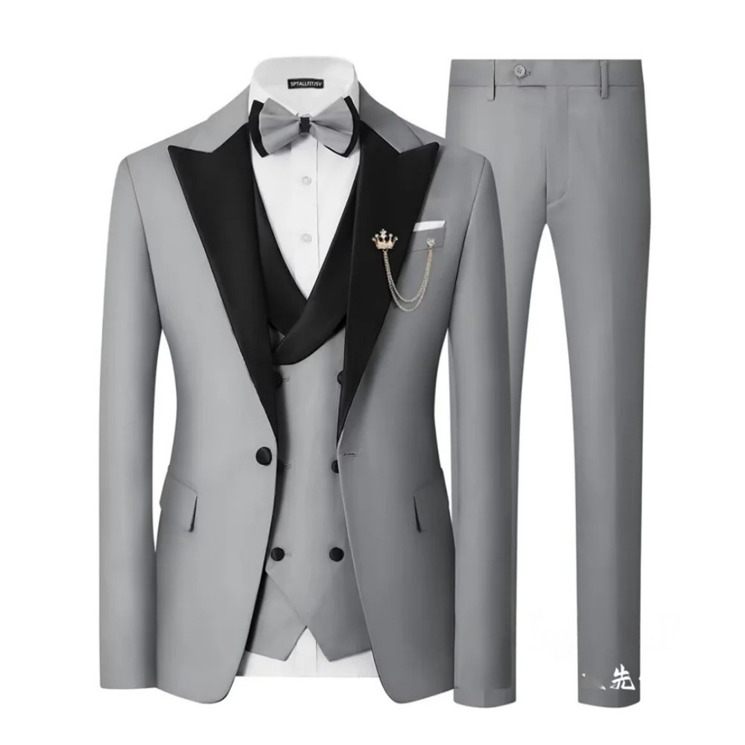 남성 슬림핏 3피스 턱시도 정장 세트 더블 브레스티드  - Men'S Formal Dinner Wear 리뷰 및 가격