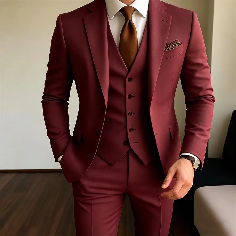 카키 남성 정장 3피스 재킷+조끼+바지 포멀 슬림핏 웨 - Khaki Formal Wear Men 리뷰 및 가격