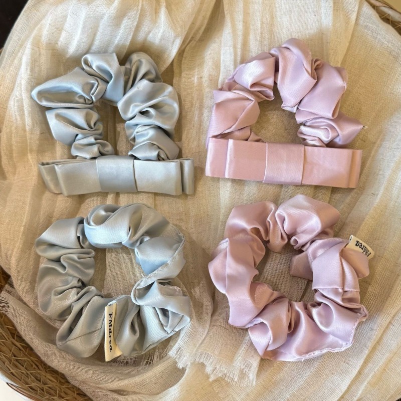 고품질 부드러운 단색 한국산 새틴 이중 레이어 리본 탄 - Satin Bow Tie 리뷰 및 가격