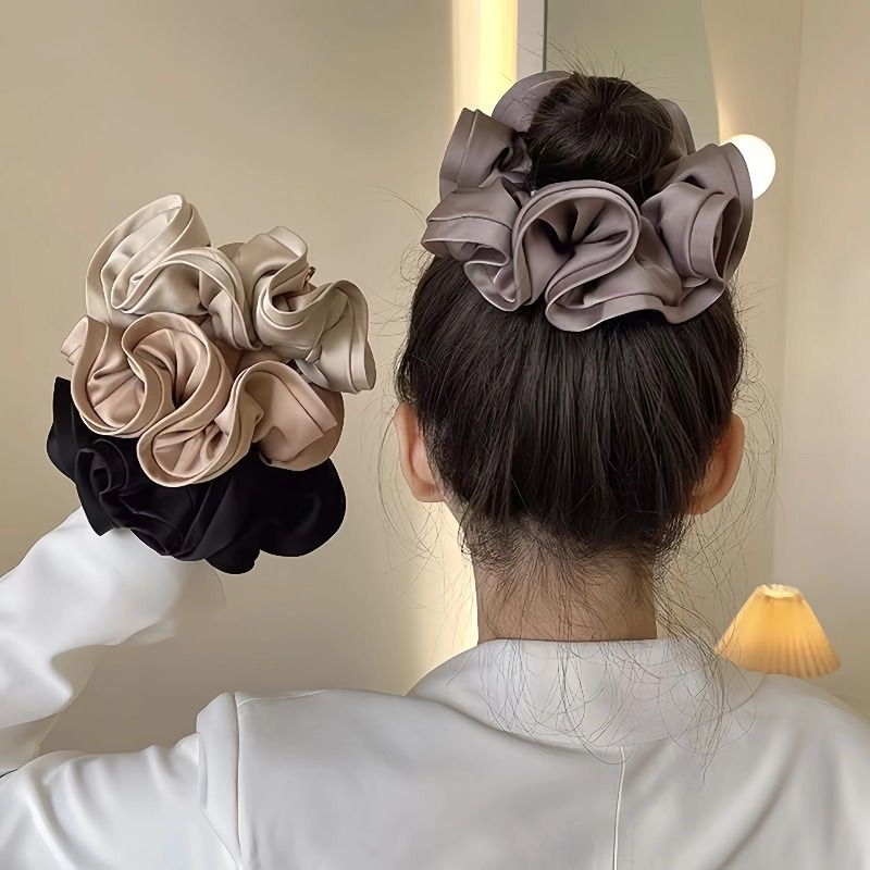 한국산 새틴 스크런치 탄성 헤어밴드 여성용 큰 헤어타이 - Satin Bow Tie 리뷰 및 가격