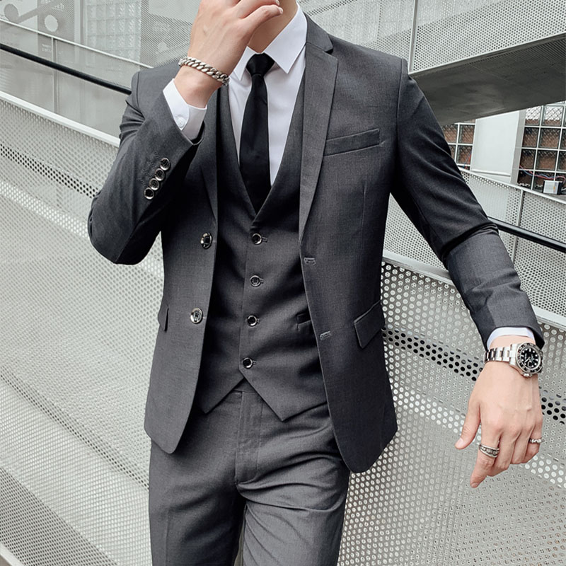 웨딩 수트 3피스 세트 남성 베스트맨 정장 신랑 예복  - Men'S Urban Formal Wear 리뷰 및 가격