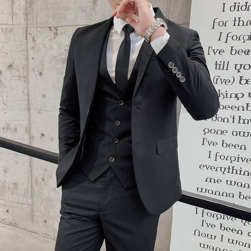 웨딩 수트 3피스 세트 남성 베스트맨 정장 신랑 예복  - Men'S Urban Formal Wear 리뷰 및 가격