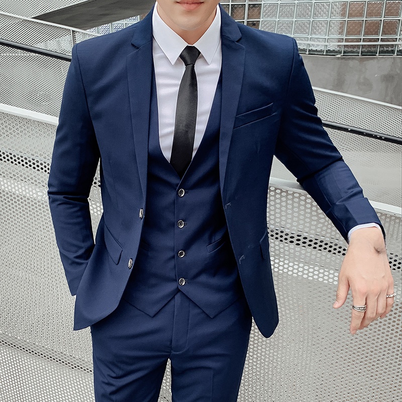 웨딩 수트 3피스 세트 남성 베스트맨 정장 신랑 예복  - Men'S Urban Formal Wear 리뷰 및 가격