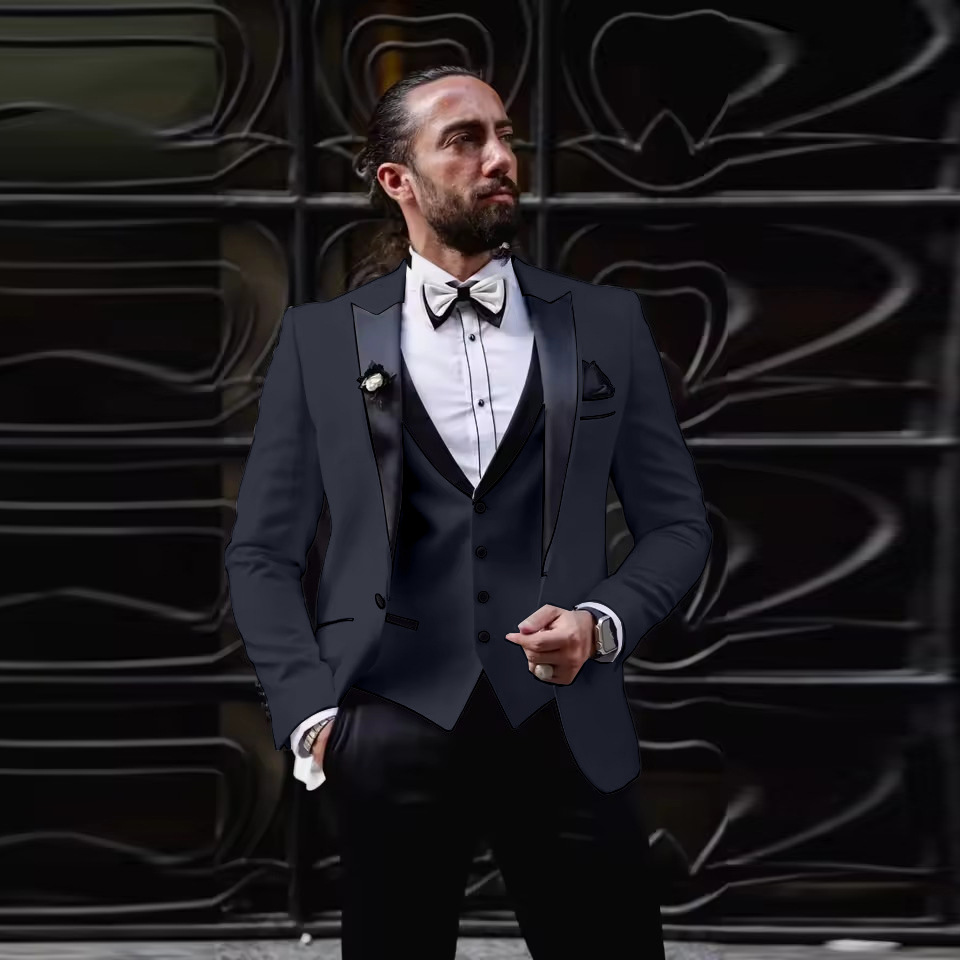 남성 슬림핏 3피스 턱시도 원버튼 피크 라펠 재킷, 베 - Men'S Formal Dinner Wear 리뷰 및 가격
