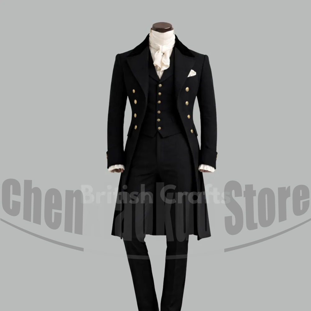 블랙 남성 빅토리아 테일코트 3피스 더블 브레스티드 골 - Victorian Men'S Formal Wear 리뷰 및 가격
