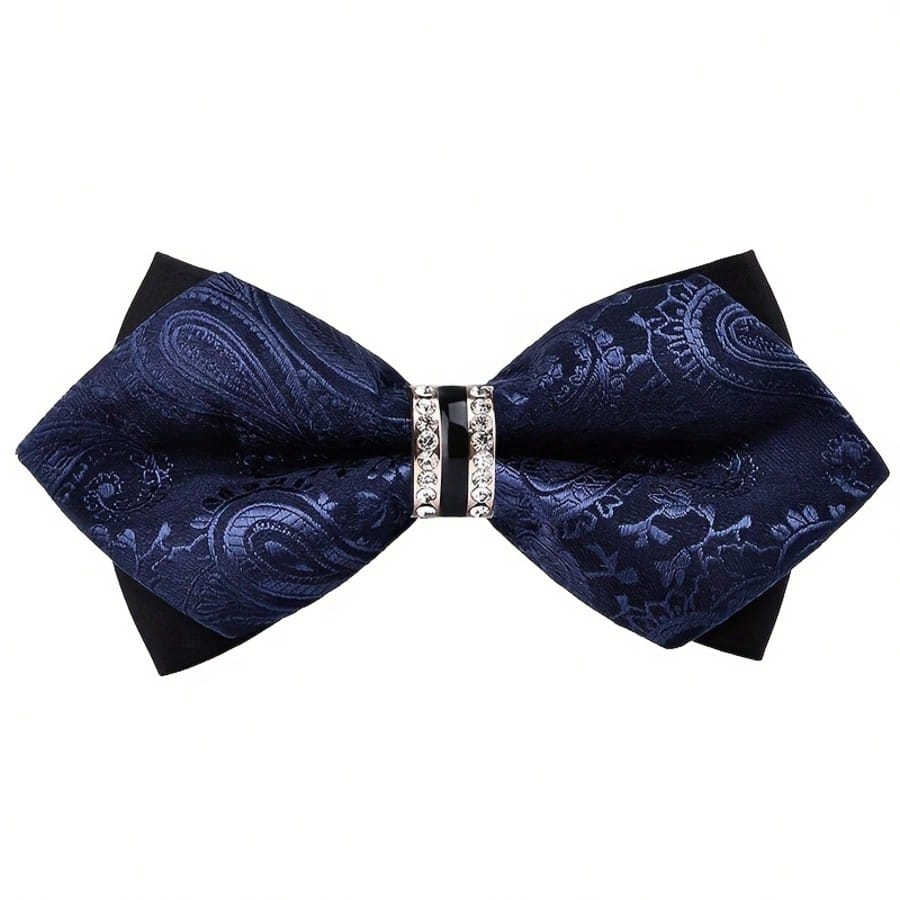 남성용 자카드 새틴 보타이, 라인스톤 장식, 노타이 보 - Men'S Formal Wear Bow Ties 리뷰 및 가격
