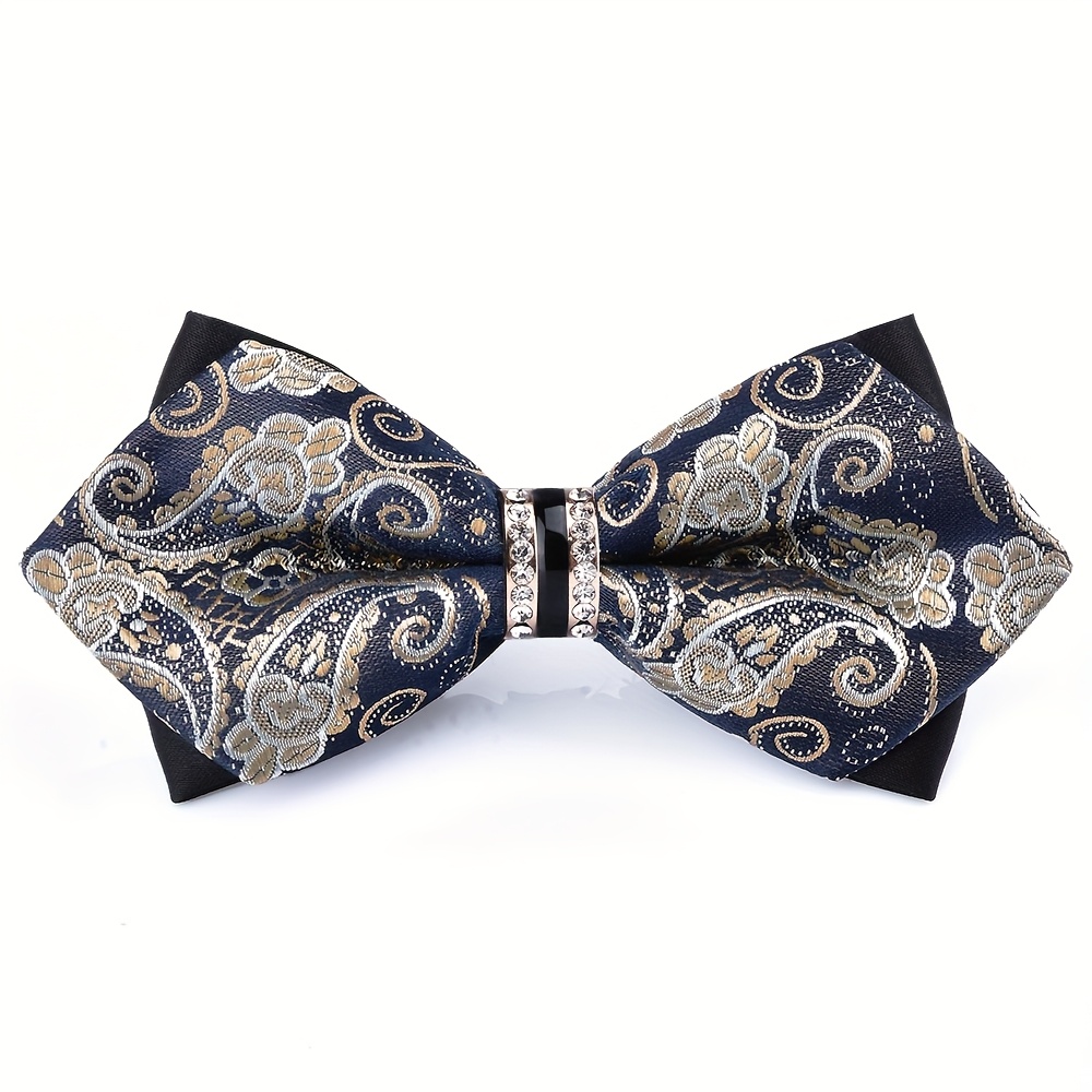 남성용 자카드 새틴 보타이, 라인스톤 장식, 노타이 보 - Men'S Formal Wear Bow Ties 리뷰 및 가격
