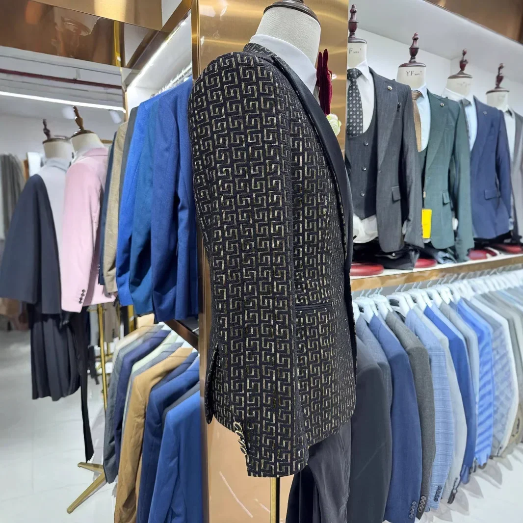 남자를위한 격자 무늬 댄스 파티 정장 슬림 피트 3 P - Men Formal Wear 2025 리뷰 및 가격
