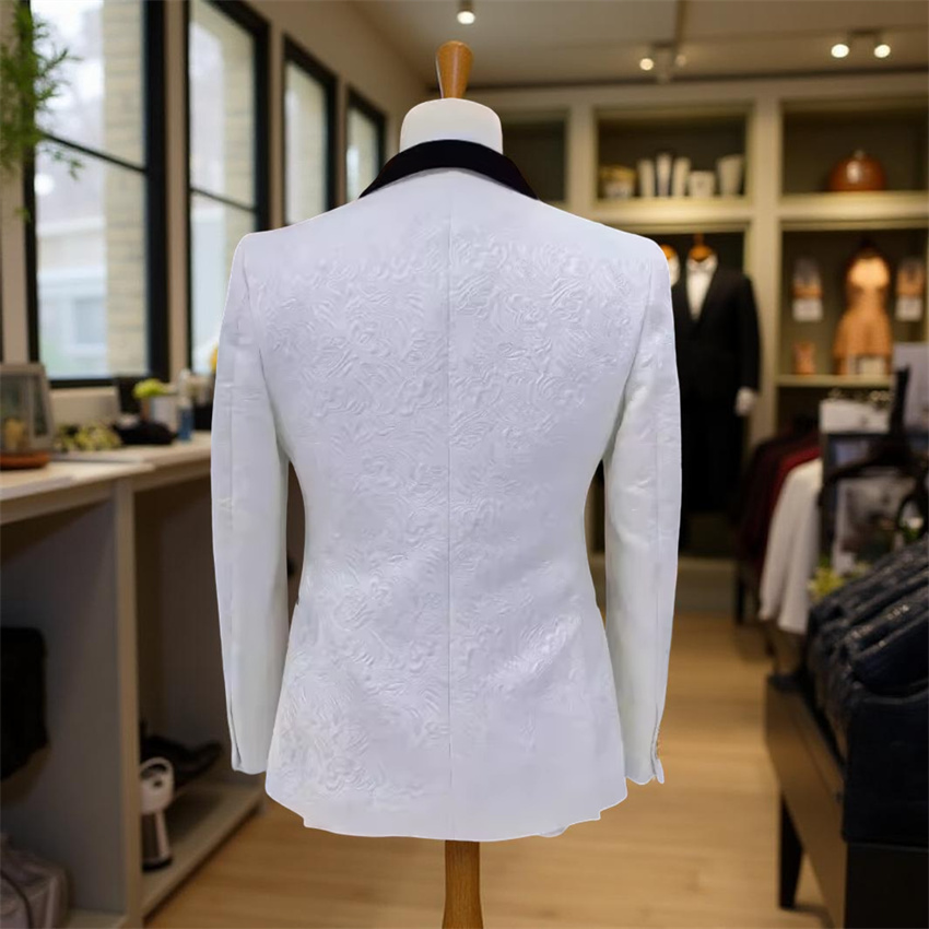 남성용 플로럴 웨딩 수트 3종 세트 슬림핏 신랑 턱시도 - Men Formal Wear 2025 리뷰 및 가격