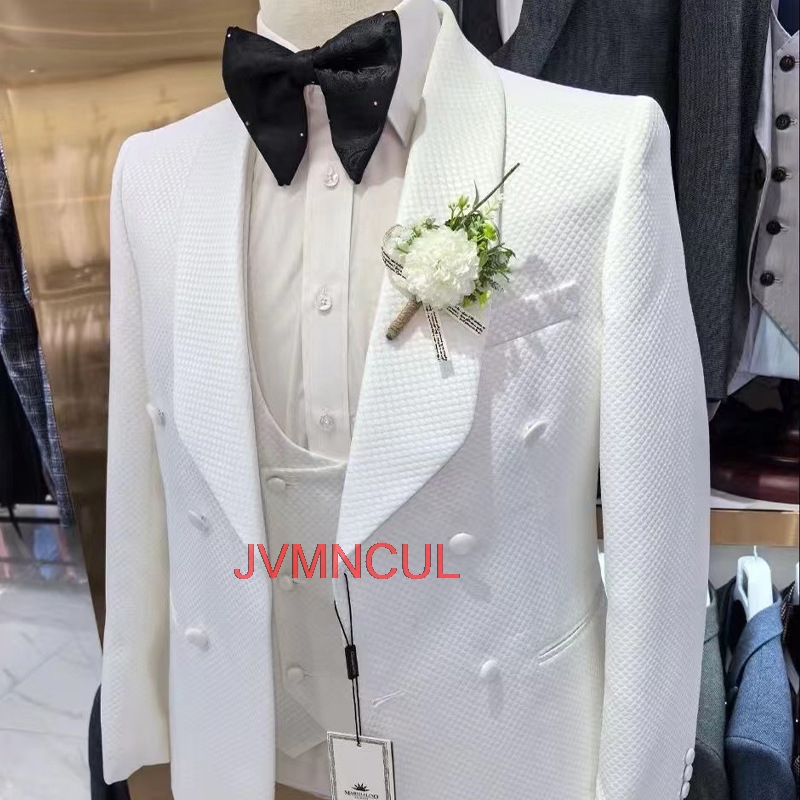 남성용 자카드 3피스 수트, 맞춤형 우아한 블레이저 조 - Men'S Formal Wear For Reception 리뷰 및 가격