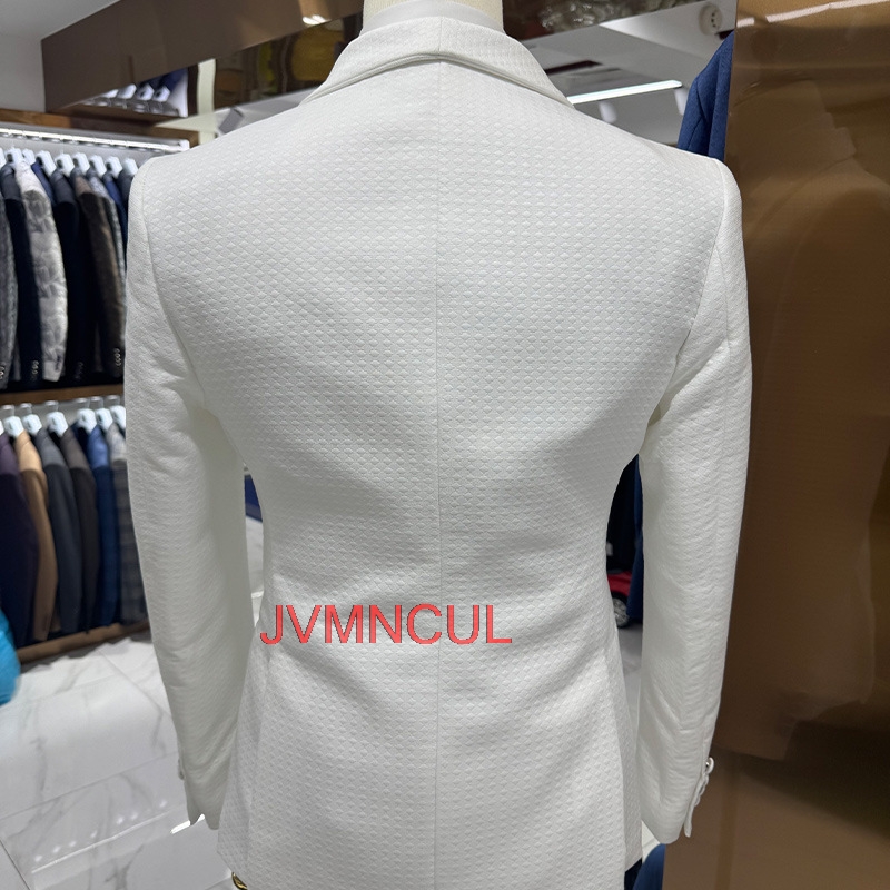 남성용 자카드 3피스 수트, 맞춤형 우아한 블레이저 조 - Men'S Formal Wear For Reception 리뷰 및 가격