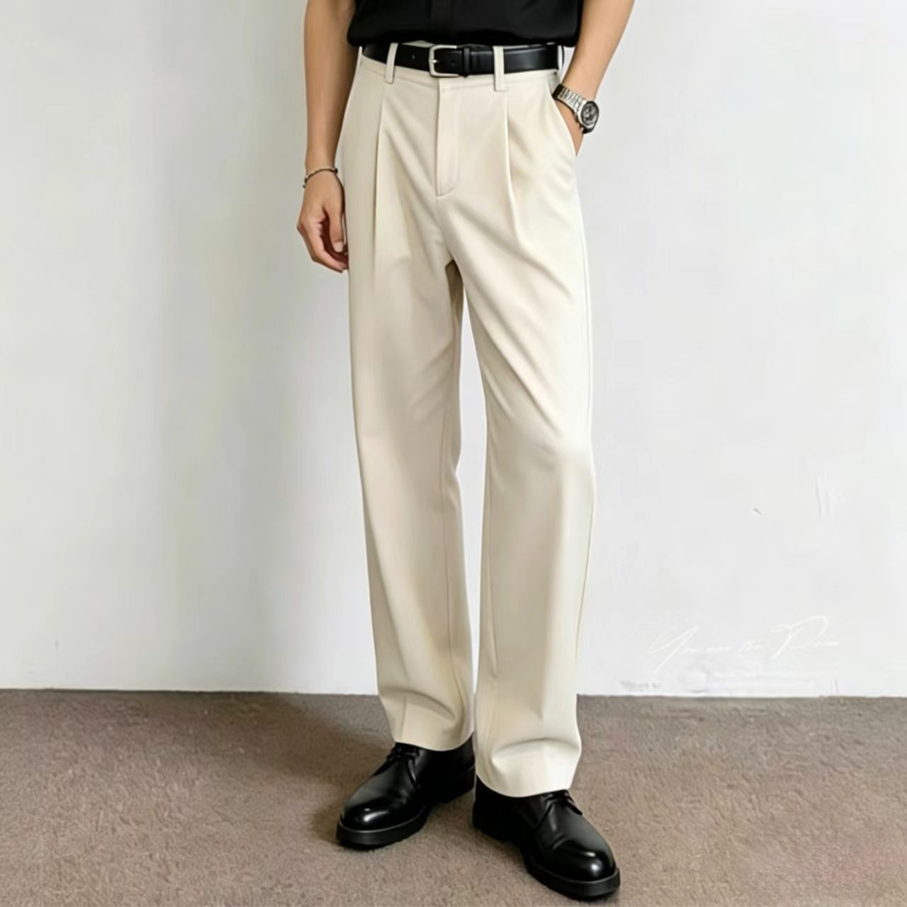 남성용 2026 여름 얇은 흰색 바지 주름 방지 비즈니 - Formal Wear For Men In Wedding 리뷰 및 가격